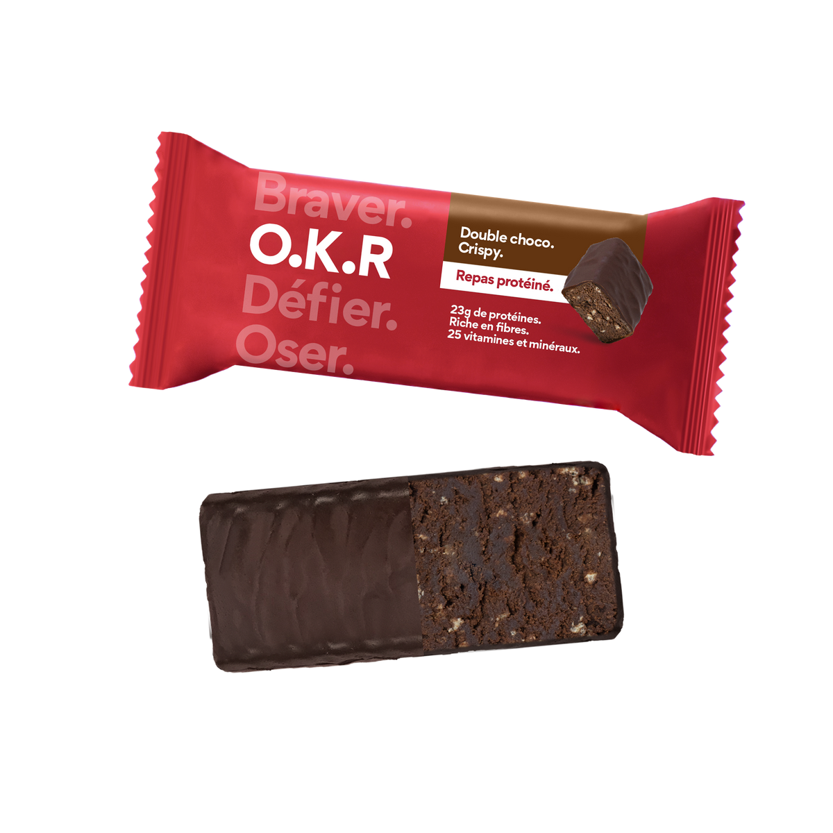 Double choco. Crispy.